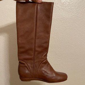 Rachel Comey leather riding boots, very low heel, brown/caramel, size 37 (US6/7)
